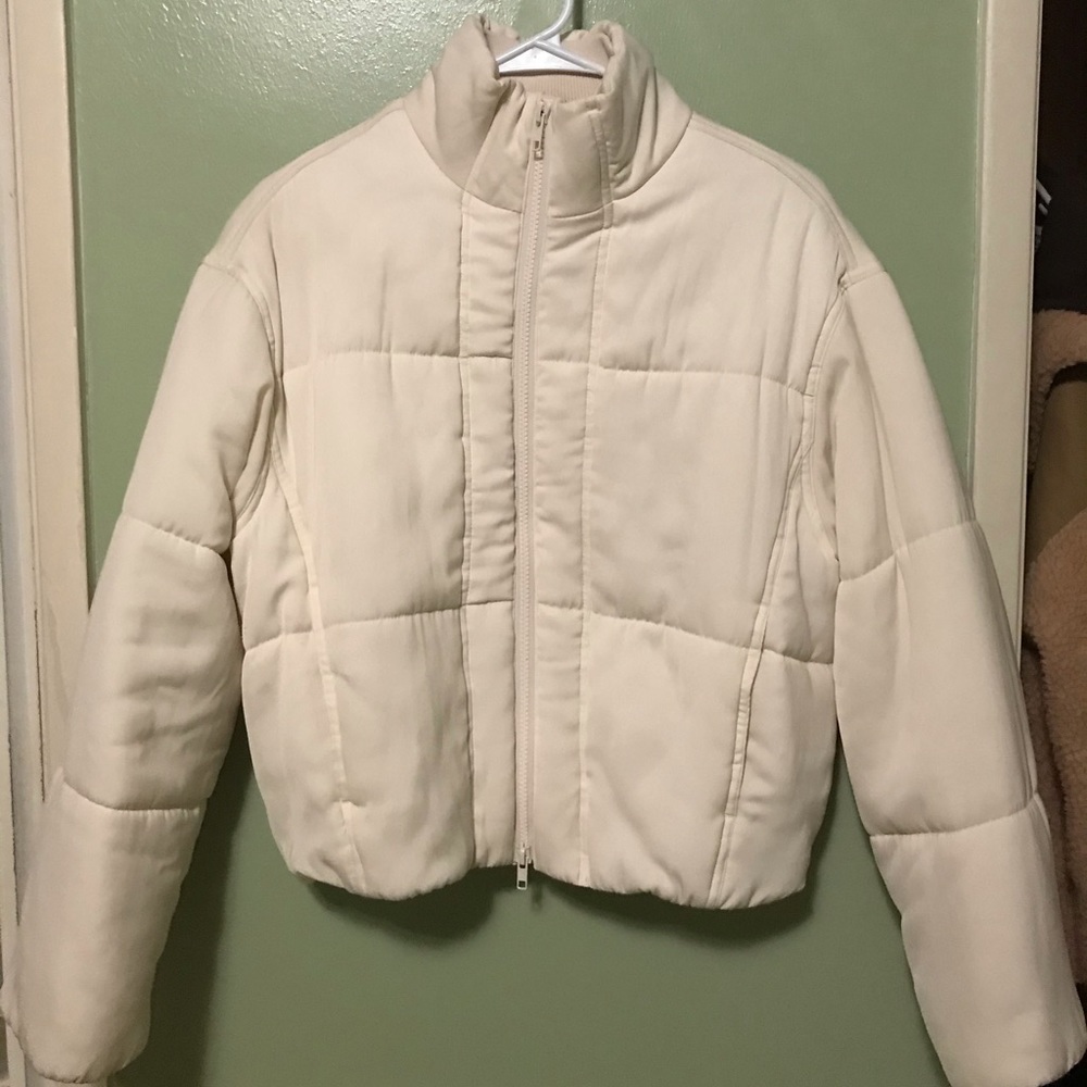 Vince stand collar cropped jacket